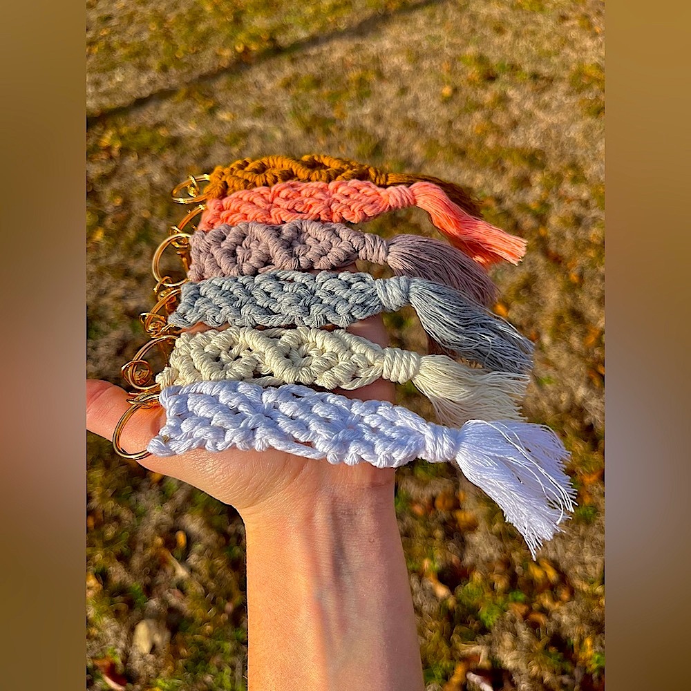 Boho braided keychains